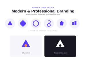 Custom Logo Design Service with Modern and Professional Branding