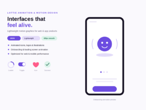 Custom Lottie Animation and Motion Graphics Service for Websites, Apps, and Digital Products