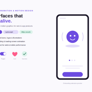 Custom Lottie Animation & Interactive Motion Design Service