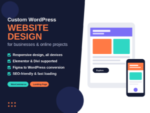 Custom WordPress Website Design and Development Service for Businesses and Online Projects