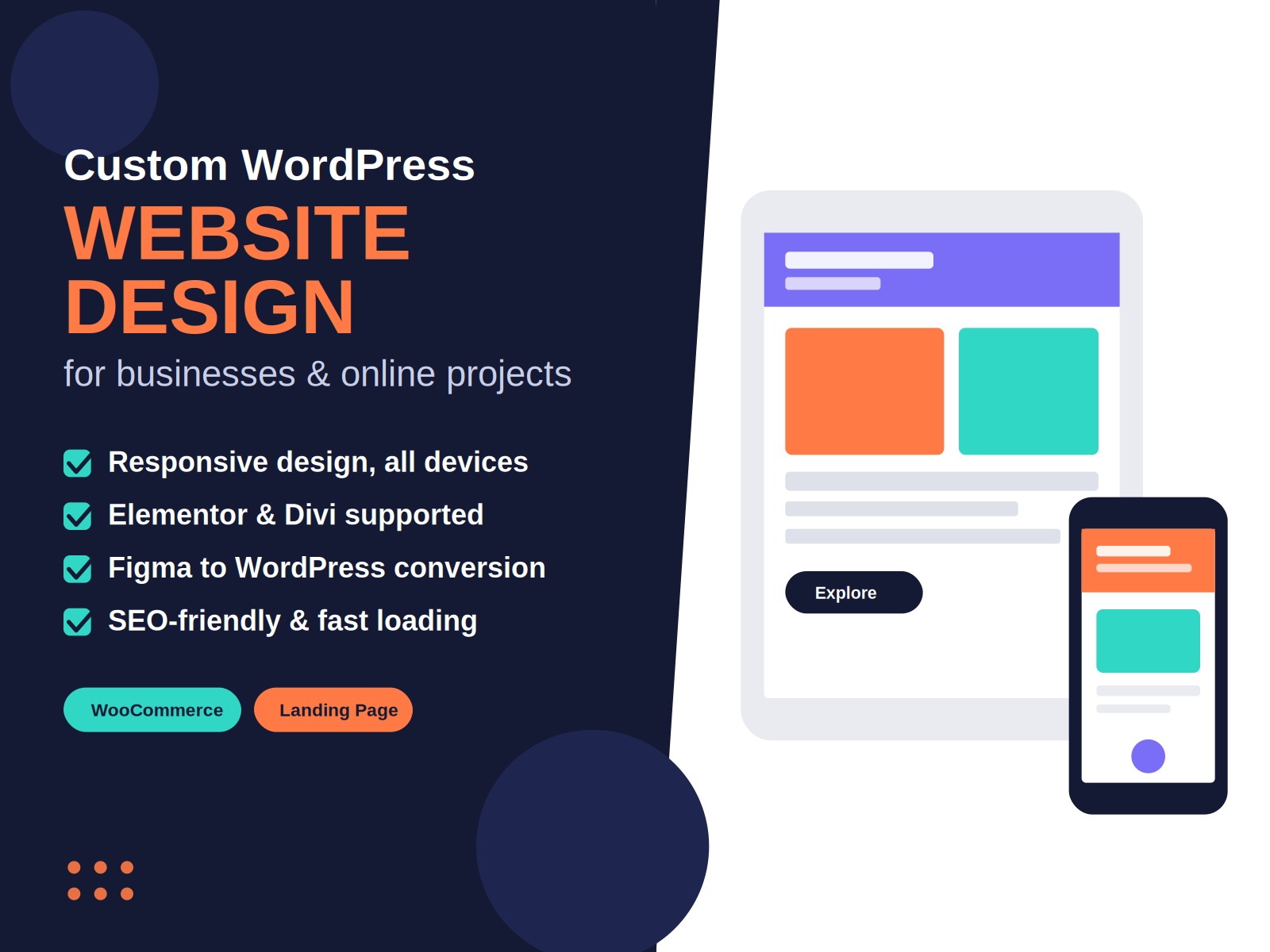 Custom WordPress Website Design and Development Service for Businesses and Online Projects
