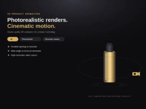 Professional 3D Product Animation and Photorealistic Rendering Service for Marketing and Presentations